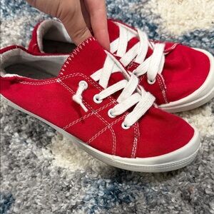 Jellypop Red Canvas Flats